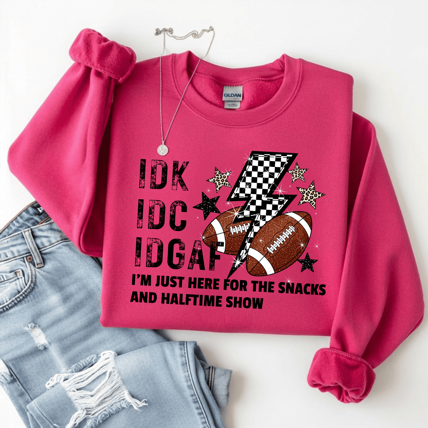 Envy Stylz Boutique Women - Apparel - Shirts - T-Shirts IDC Football Graphic Crewneck