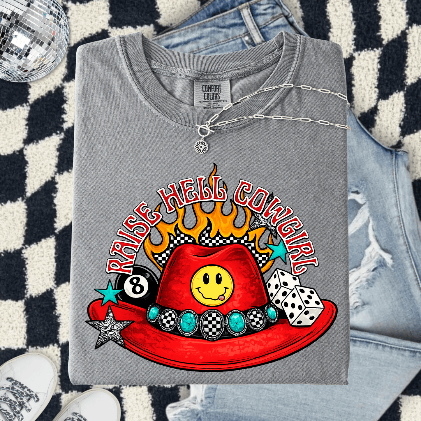 Envy Stylz Boutique Women - Apparel - Shirts - T-Shirts Raise Hell Cowgirl Graphic Tee