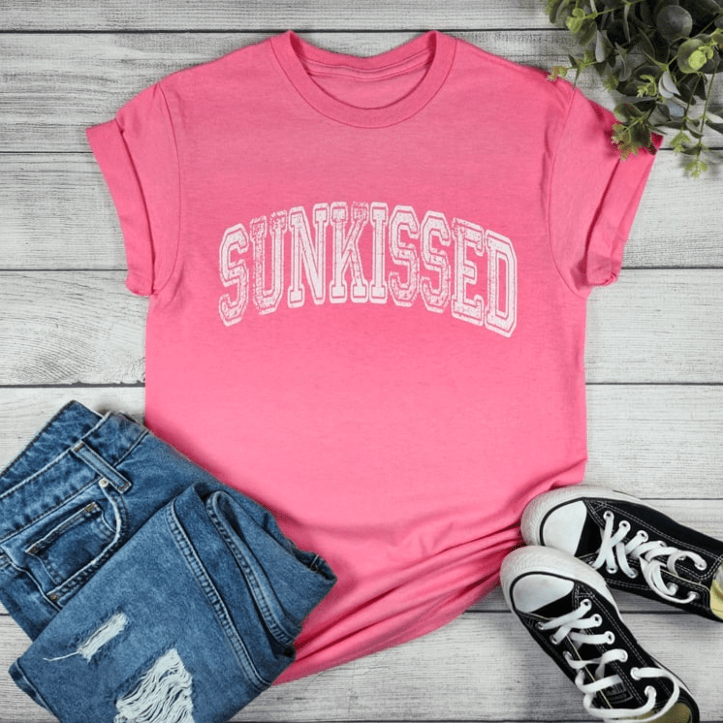 Pink Sunkissed Summertime Graphic Tee | Envy Stylz Boutique