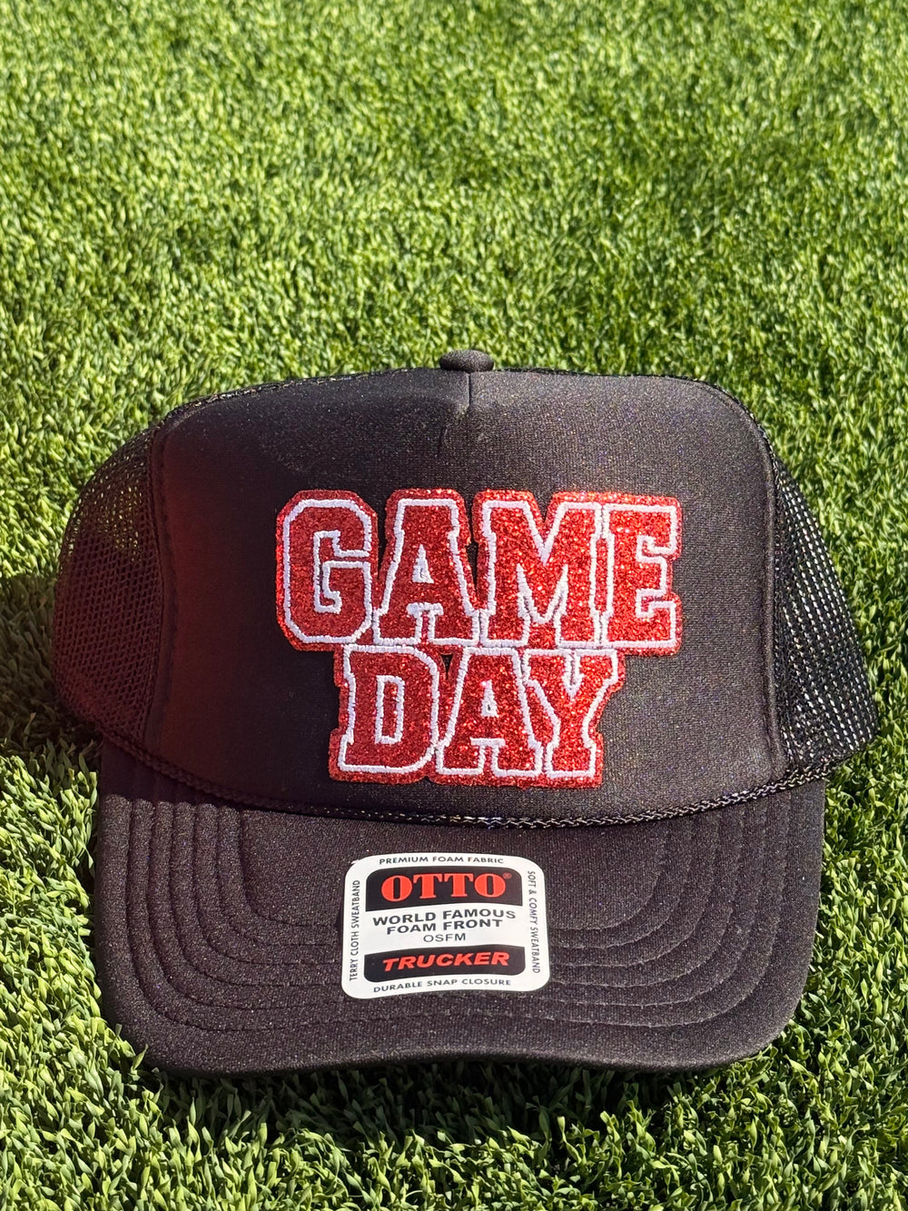 Black Game Day Trucker Hat Envy Stylz Boutique
