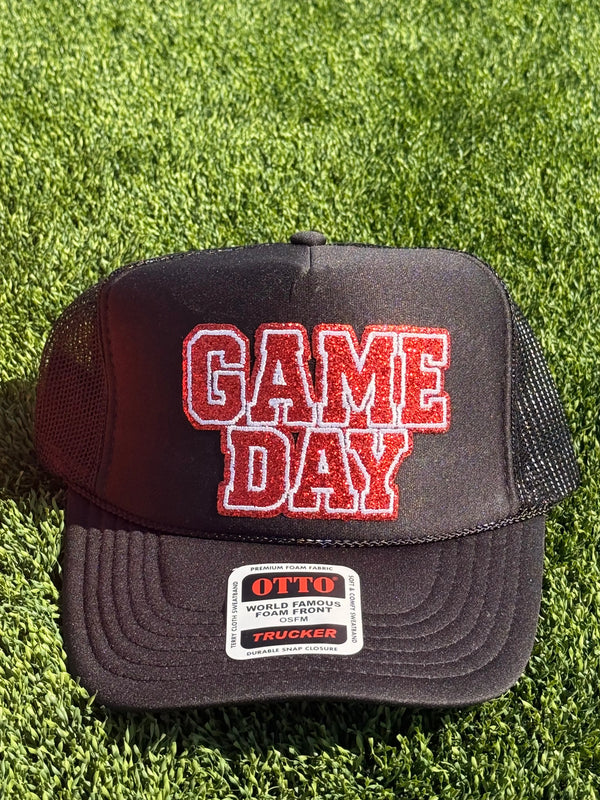 Black Game Day Trucker Hat Envy Stylz Boutique