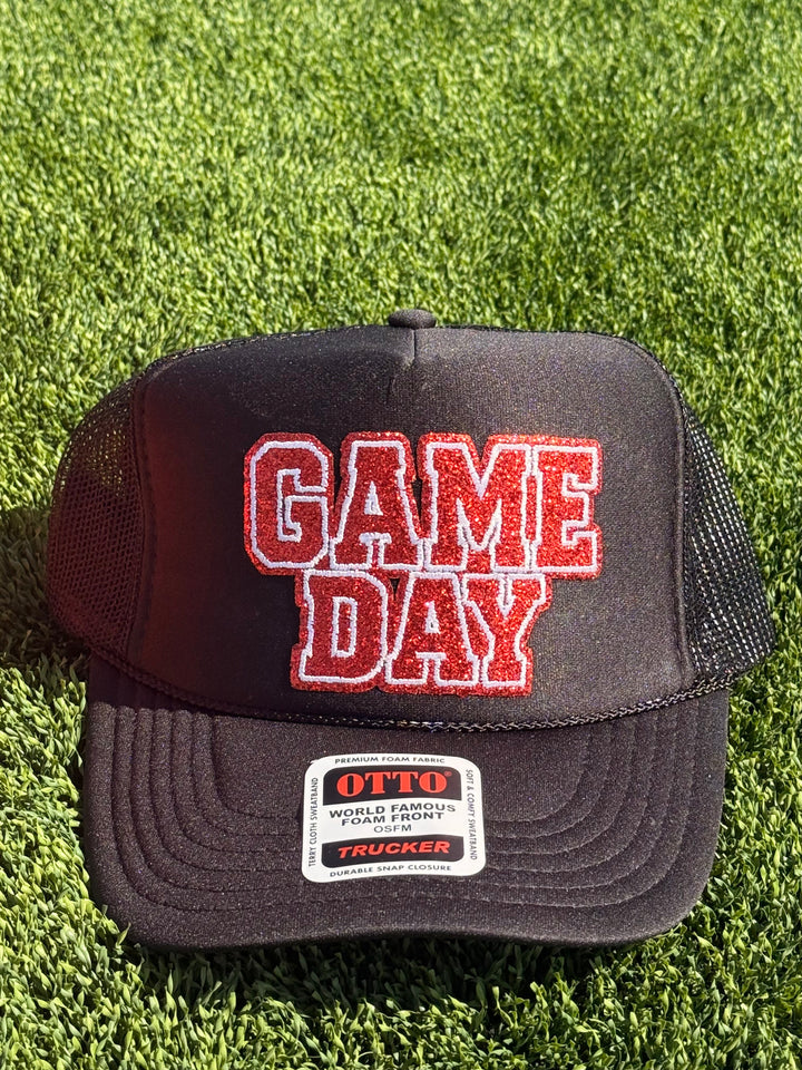 Black Game Day Trucker Hat Envy Stylz Boutique