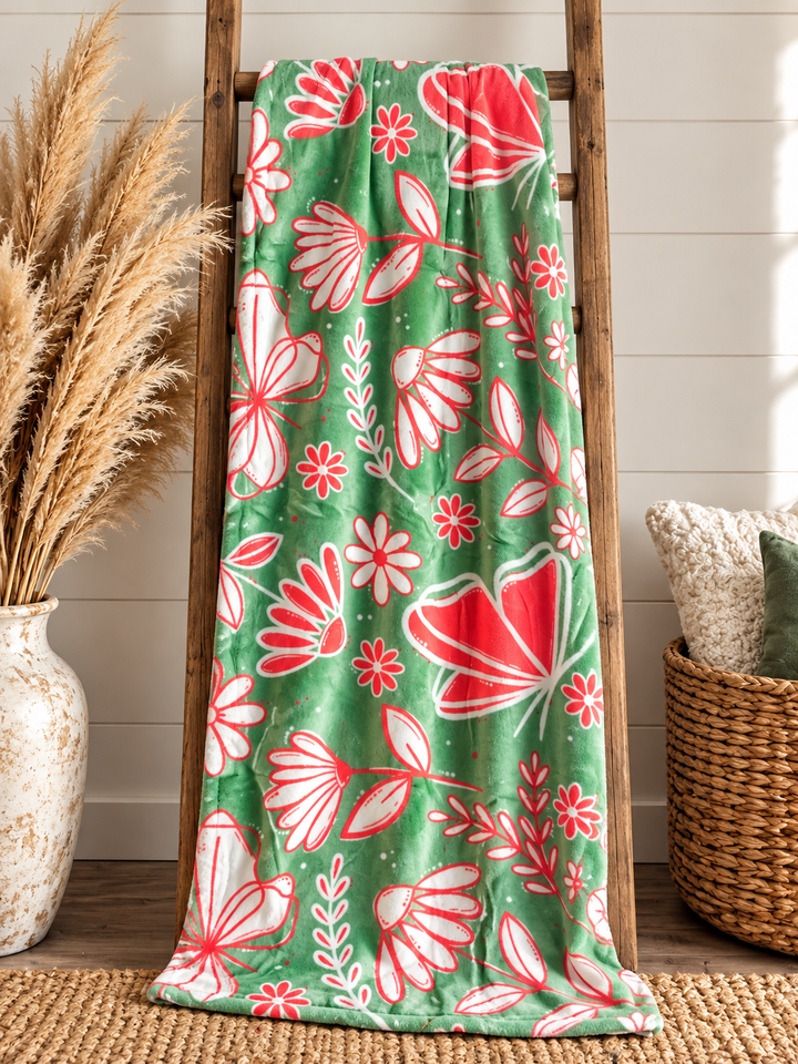 Floral &amp; Butterfly Queen Throw product image