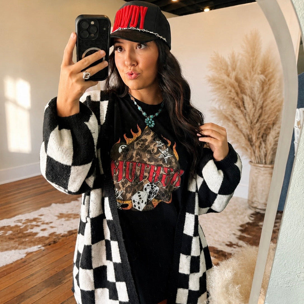 Leopard Spade Flames MOTHER Graphic T-shirt Envy Stylz Boutique