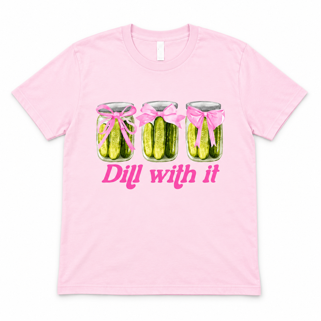 Dill With It tee lay-flat on white