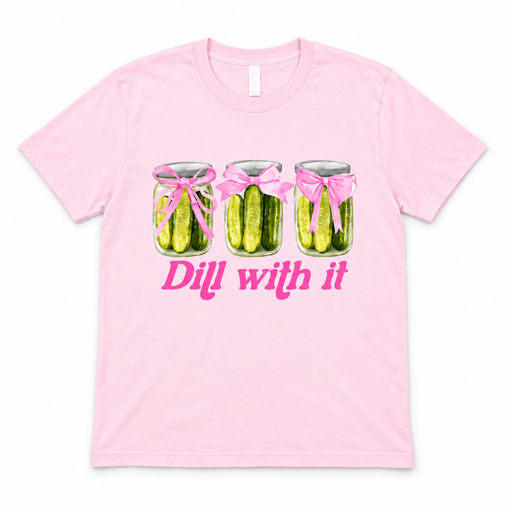 Dill With It tee lay-flat on white