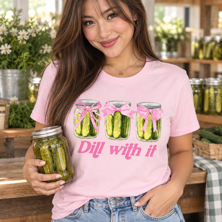 Dill With It tee close-up portrait