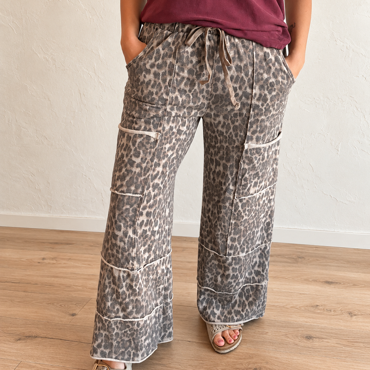 Brown Leopard Lounge Pants product image 1