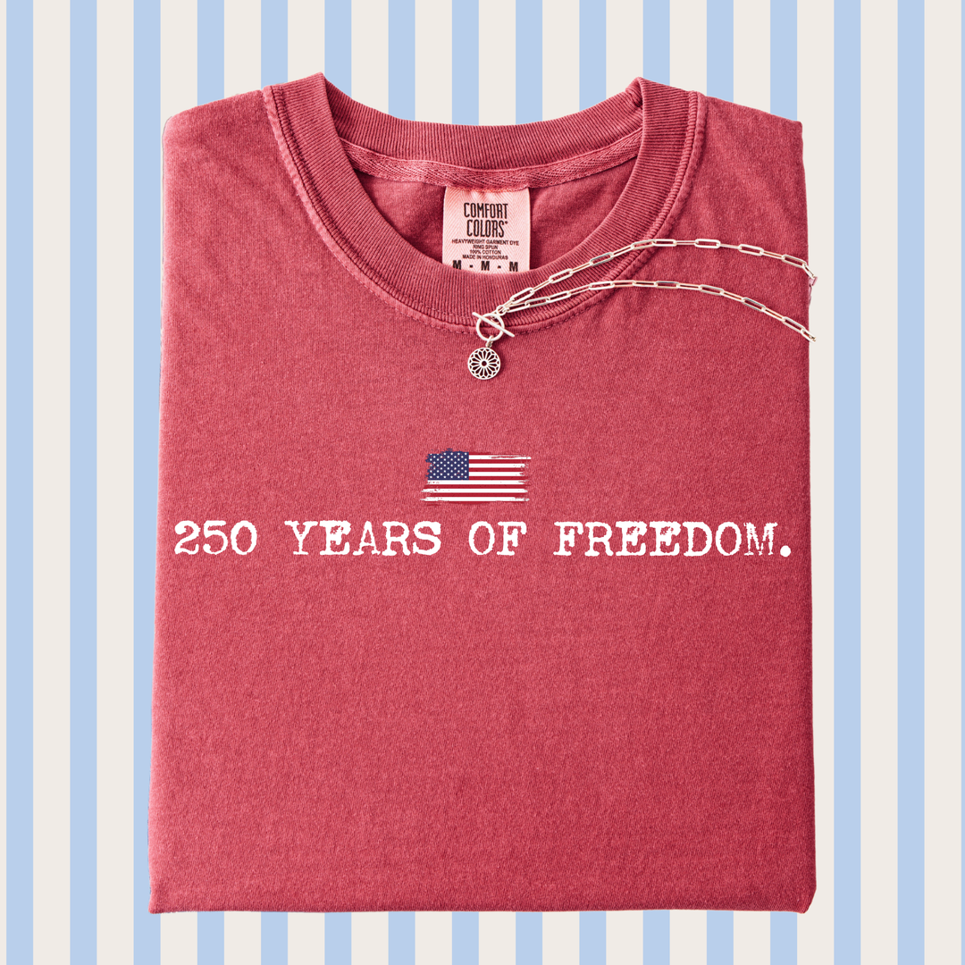 250 YEARS Small Flag Graphic T-shirt Envy Stylz Boutique