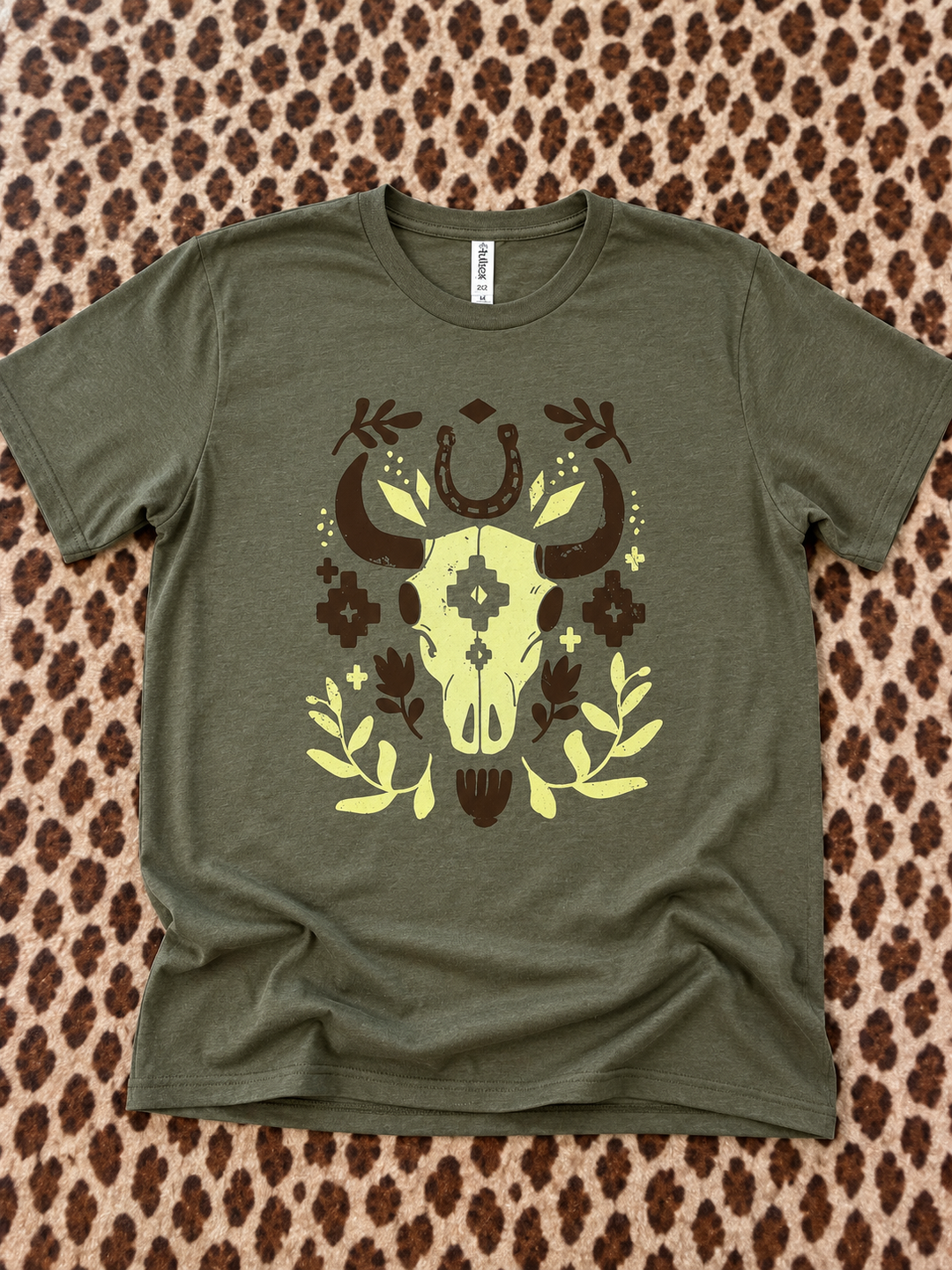 Floral Cow Skull Soft Graphic Tee Envy Stylz Boutique