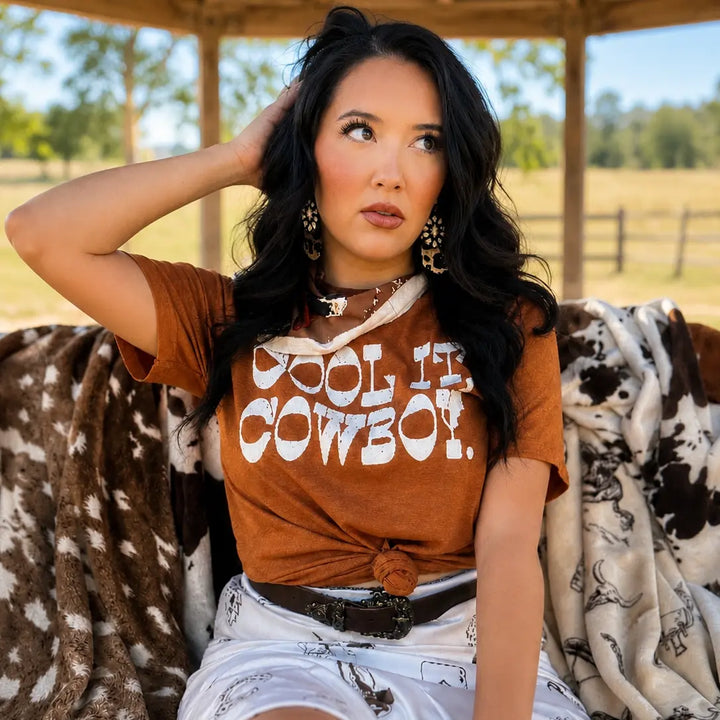 Cool It, Cowboy Graphic T-shirt Envy Stylz Boutique