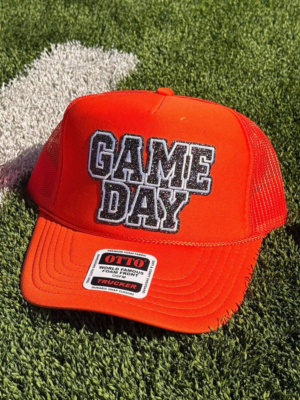 Orange Game Day Trucker Hat Envy Stylz Boutique