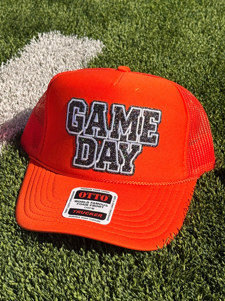 Orange Game Day Trucker Hat Envy Stylz Boutique