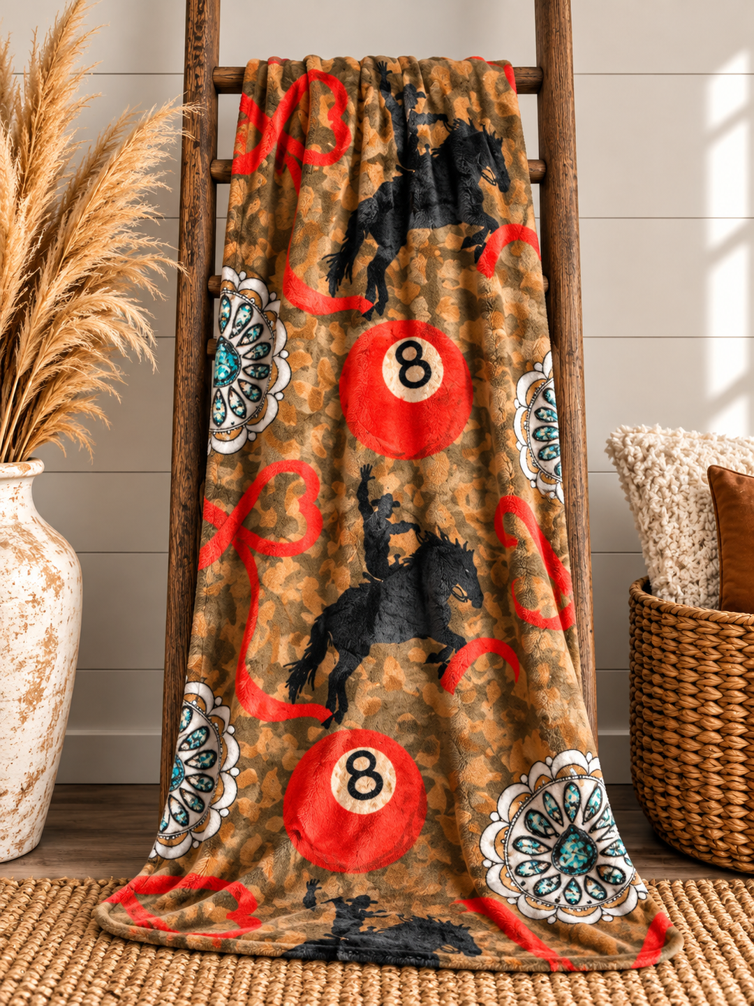 Lucky Eight Queen Throw product image
