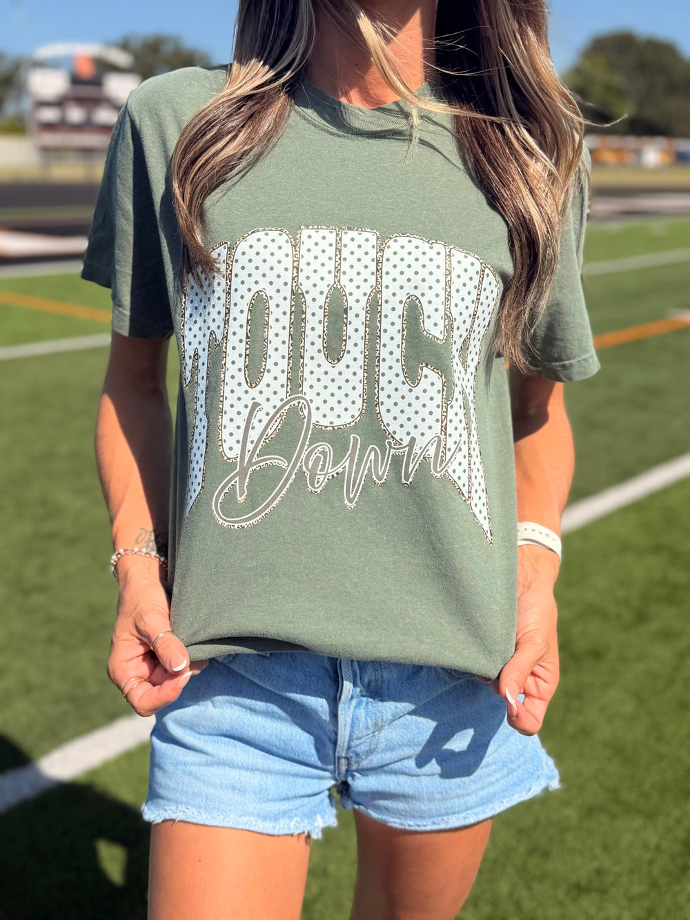 Polka Dot Touch Down Graphic Tee Envy Stylz Boutique