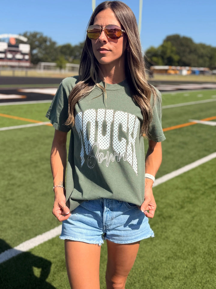 Polka Dot Touch Down Graphic Tee Envy Stylz Boutique