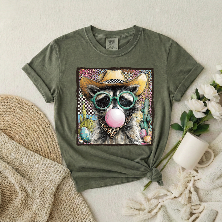 Cowboy Raccoon Western Graphic Tee