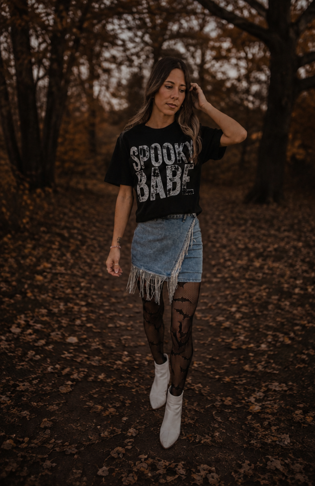 Spooky Babe Faux Glitter Graphic Tee Envy Stylz Boutique