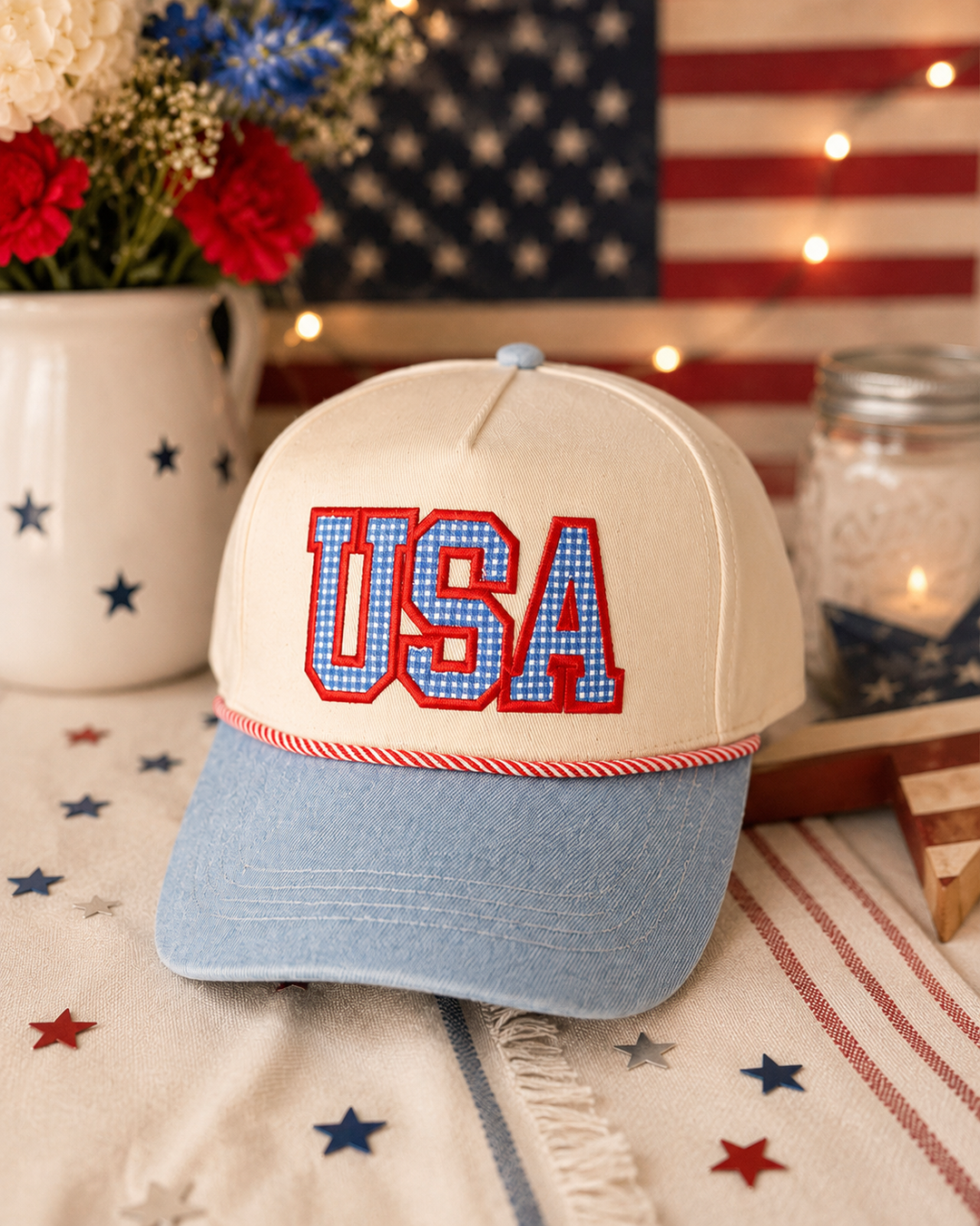 USA Embroidered Trucker Hat Envy Stylz Boutique