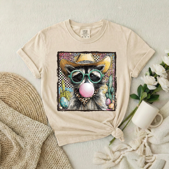 Cowboy Raccoon Western Graphic Tee