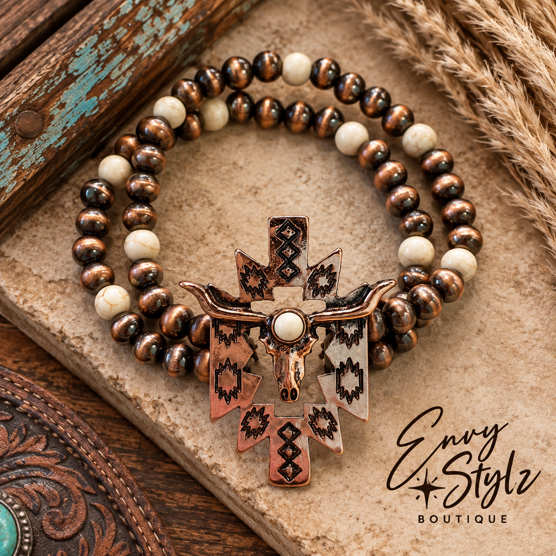 Desert Longhorn Aztec Necklace