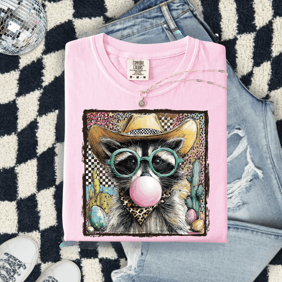 Cowboy Raccoon Western Graphic Tee