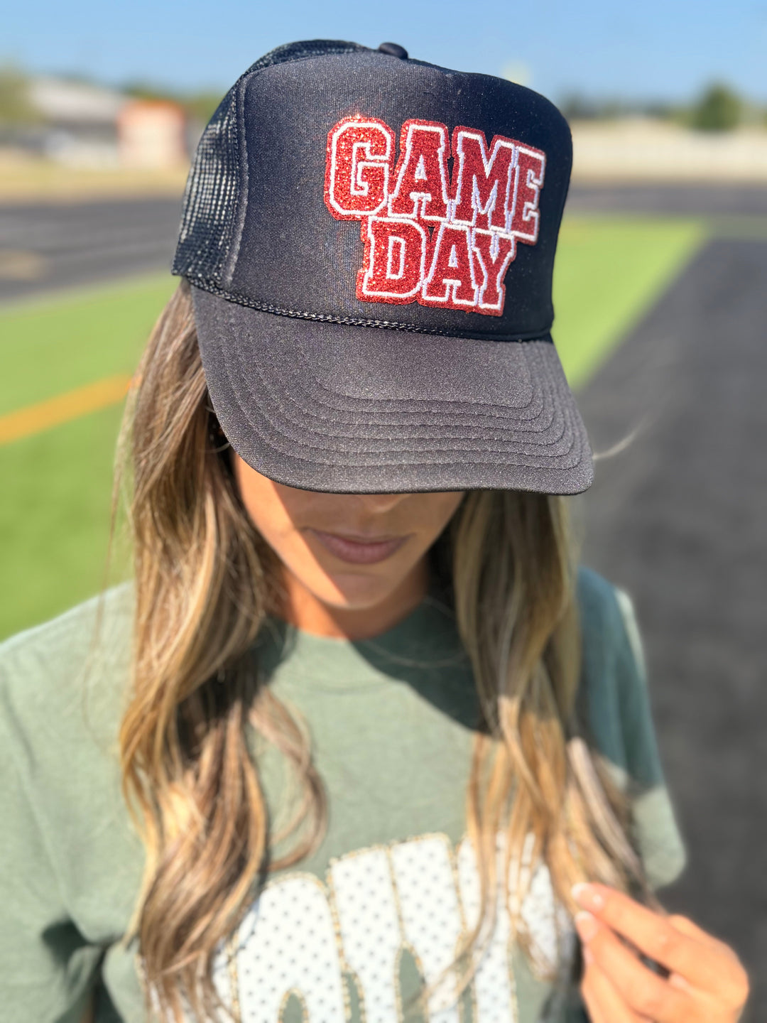 Black Game Day Trucker Hat Envy Stylz Boutique