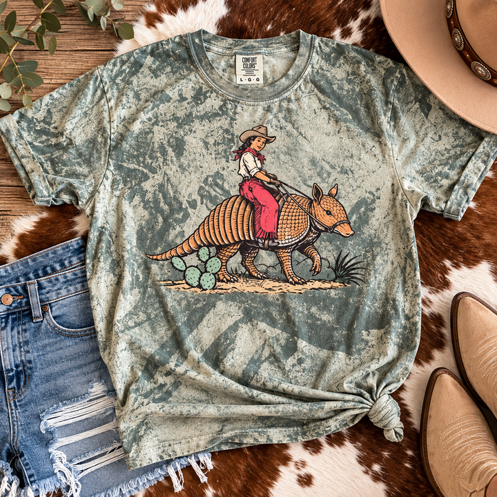 Cowgirl Armadillo Graphic Tee