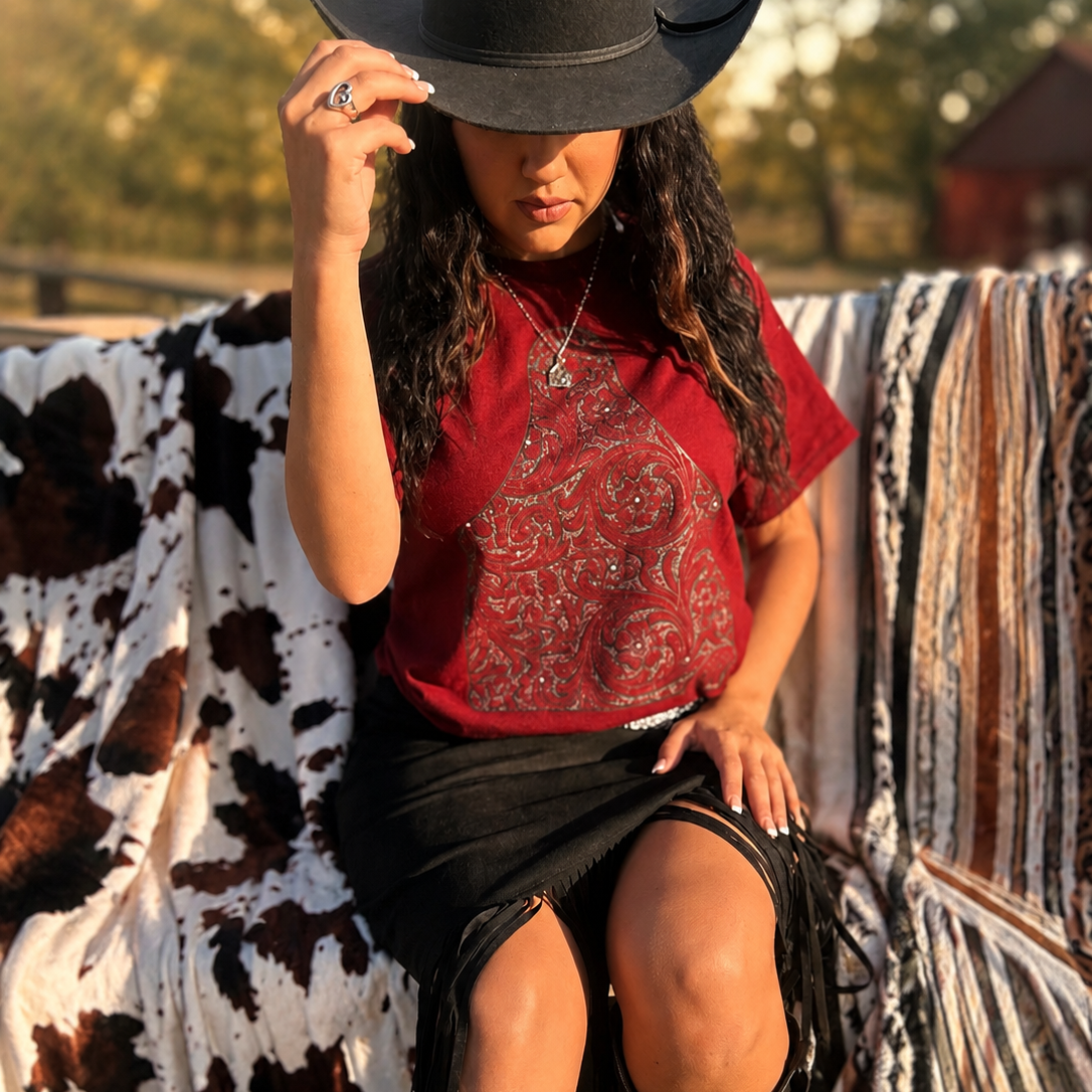Tooled Cow Tag Graphic Tee Envy Stylz Boutique