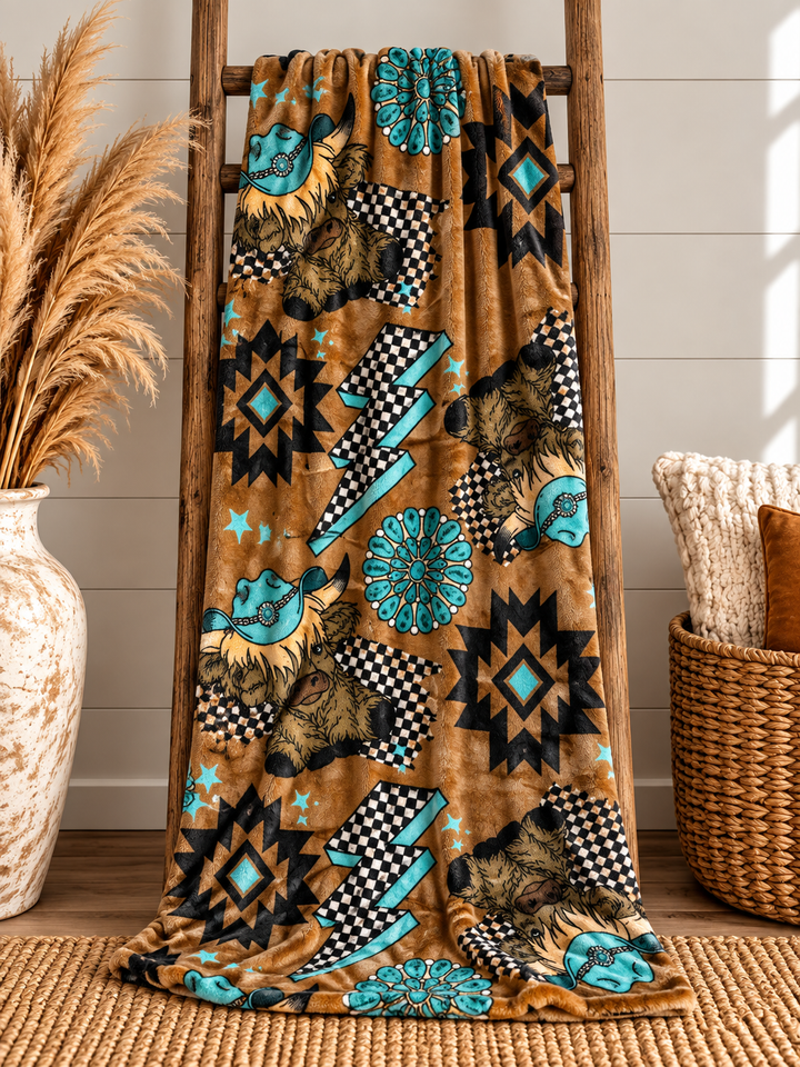 Turquoise Thunder Queen Throw product image
