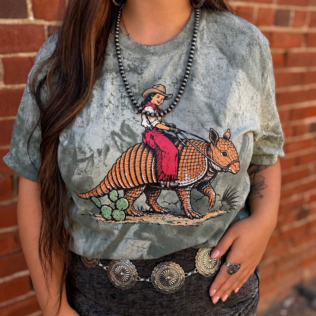Cowgirl Armadillo Graphic Tee additional product image 3