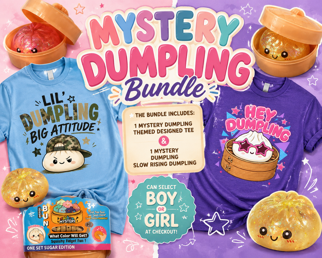 The Mystery Dumpling Bundle- T-Shirt & Squishy Dumpling Envy Stylz Boutique