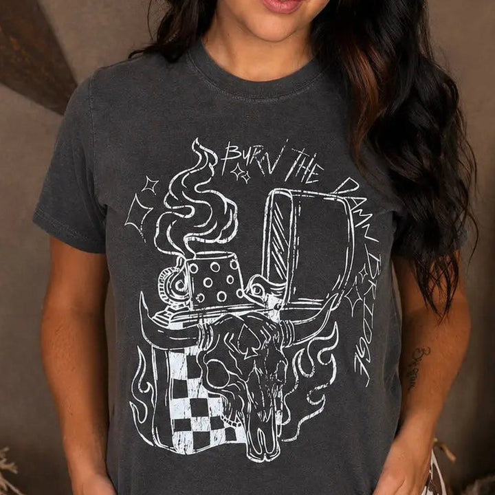 Burn The Bridge Lighter Graphic T-Shirt Envy Stylz Boutique
