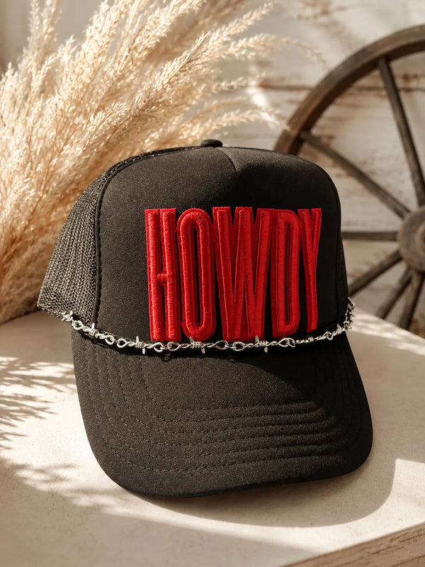 Howdy Barbwire Trucker Hat Envy Stylz Boutique