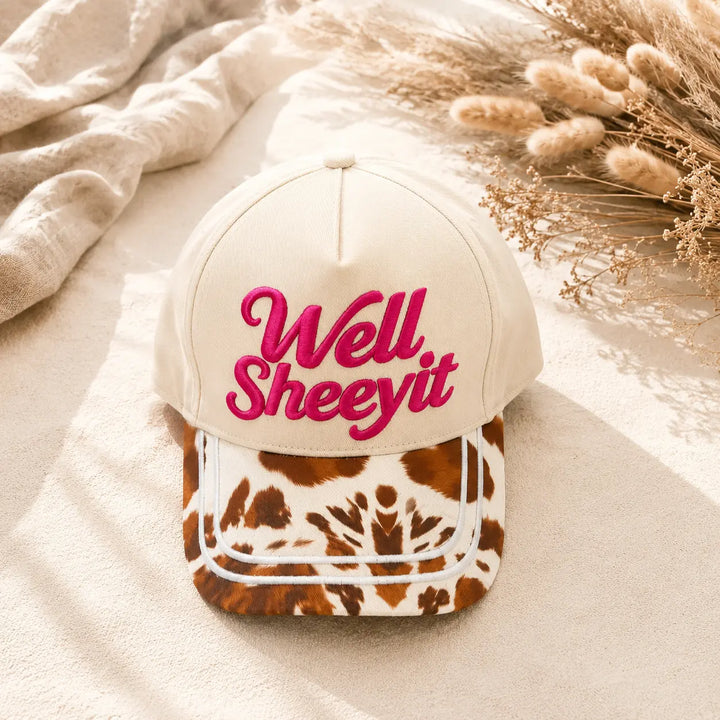 Well Sheeyit Cow Print Rope Hat Envy Stylz Boutique