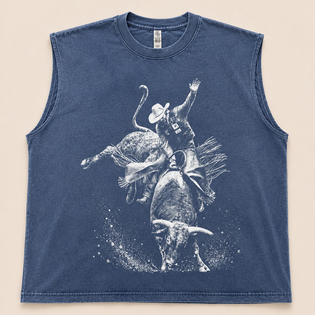 Bull Rider Graphic Loose Tank Envy Stylz Boutique