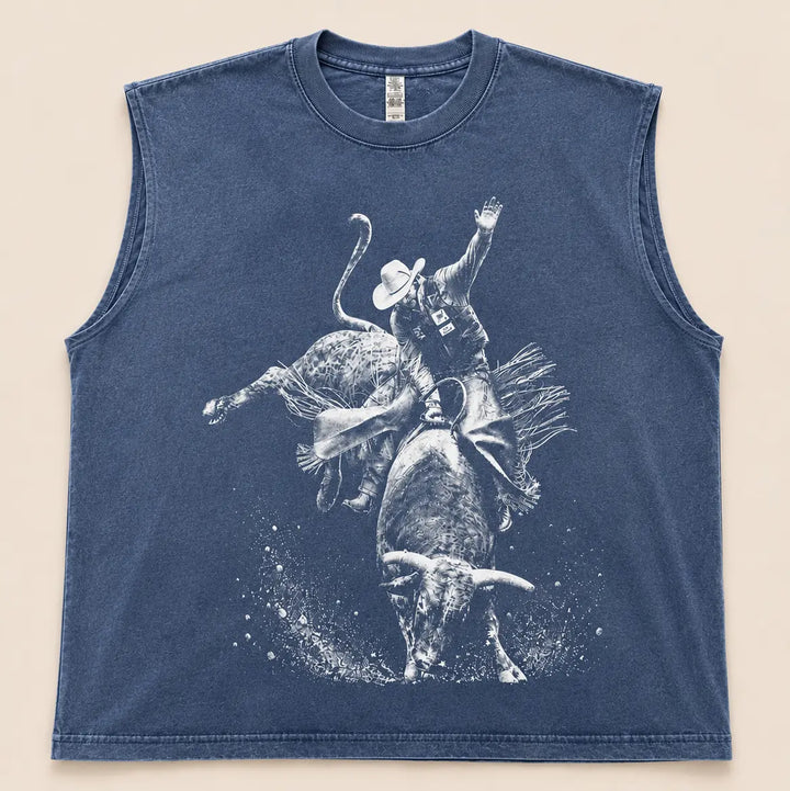 Bull Rider Graphic Loose Tank Envy Stylz Boutique