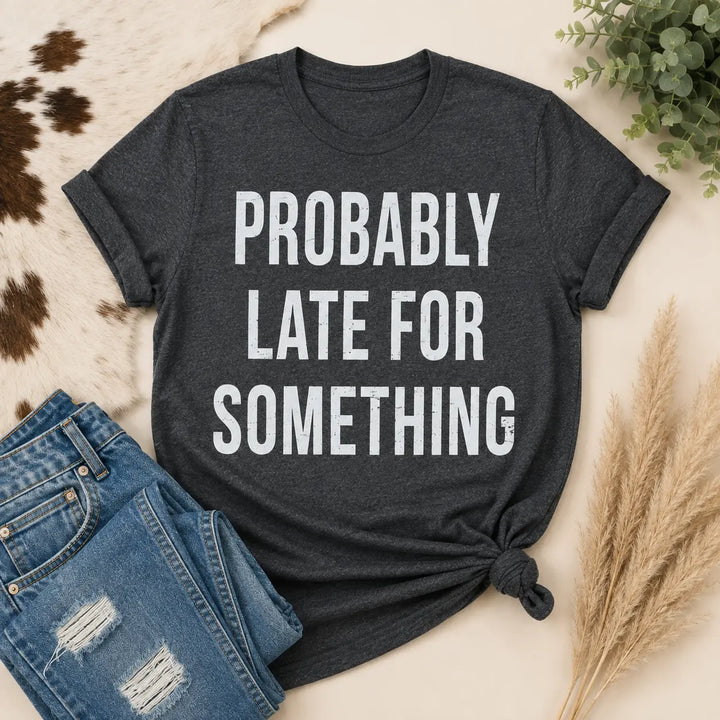 Probably Late For Something Statement Custom Design T-shirt Envy Stylz Boutique