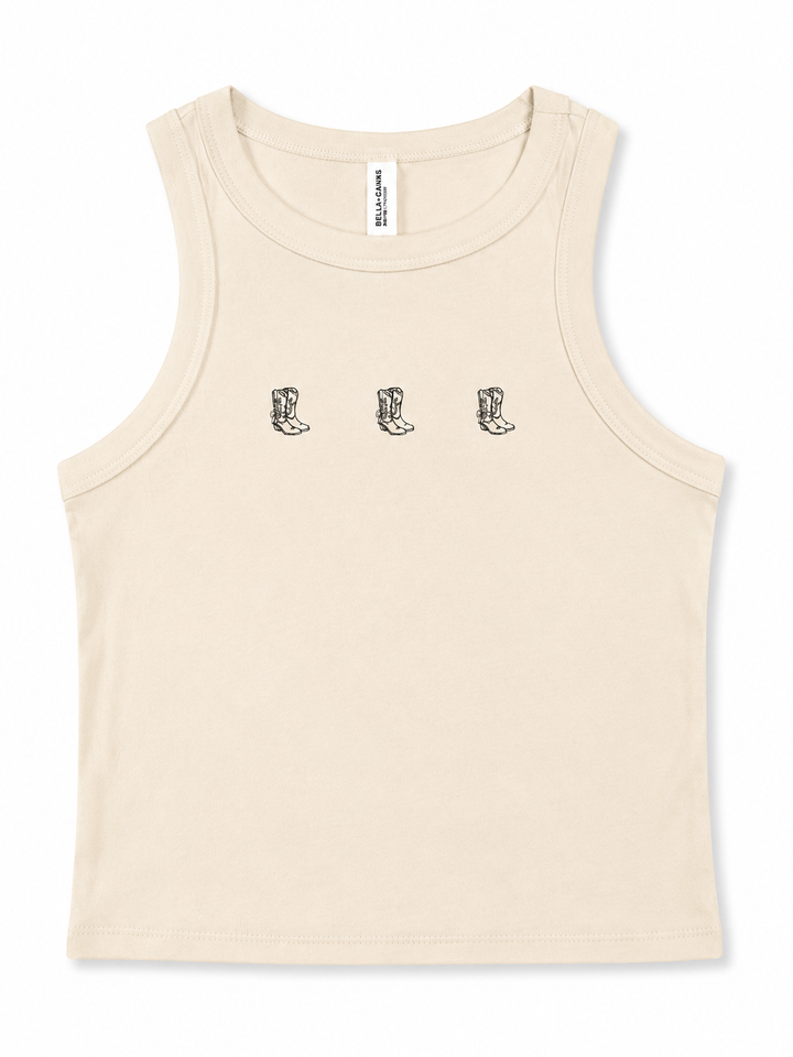 Simple Boot Crop Tank Top Envy Stylz Boutique