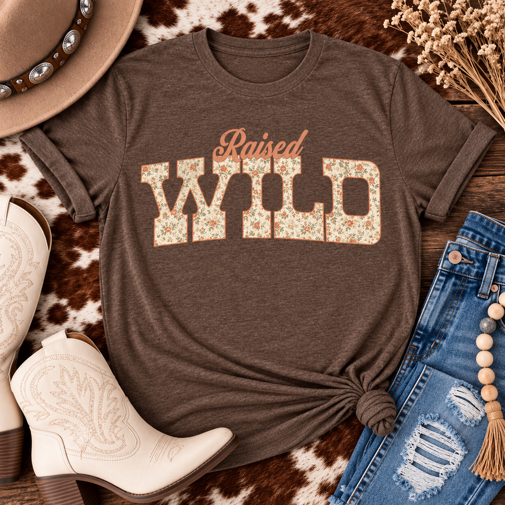 Raised Wild Floral Western Graphic Tee product image