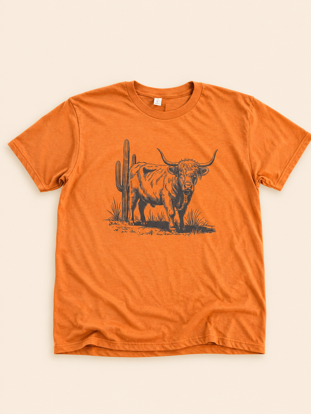 Cactus Highland Cow Graphic T-shirt Envy Stylz Boutique