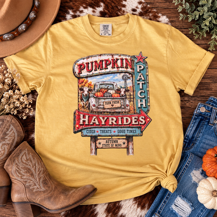 Pumpkin Patch Hayrides Graphic Tee