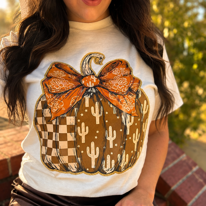 Western Cactus Pumpkin Graphic Tee Envy Stylz Boutique