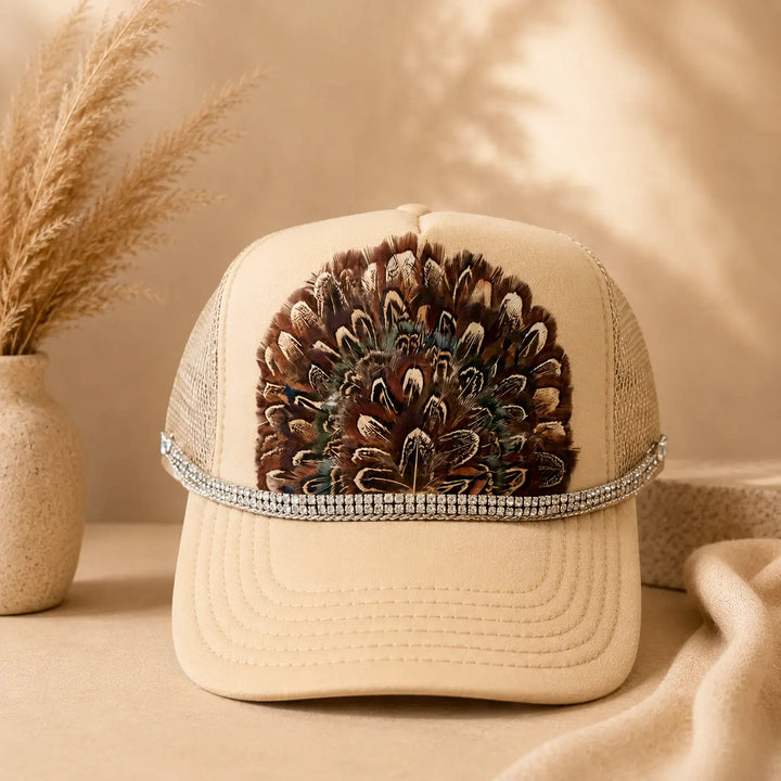 Feather Light Wild babe Trucker Hat Envy Stylz Boutique