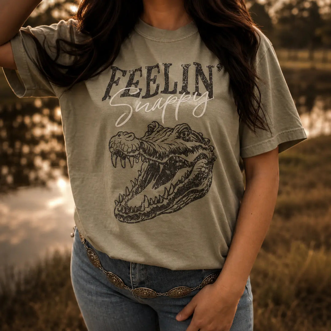 Feeling Snappy Gator Graphic T-shirt Envy Stylz Boutique