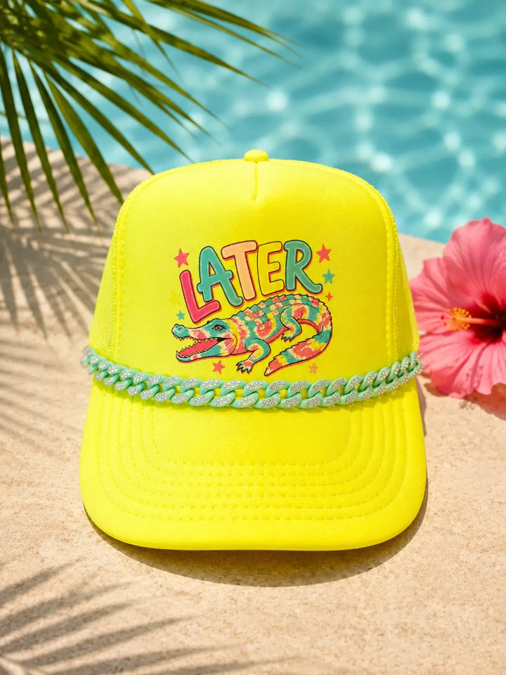Later Gator Neon Trucker Hat Envy Stylz Boutique