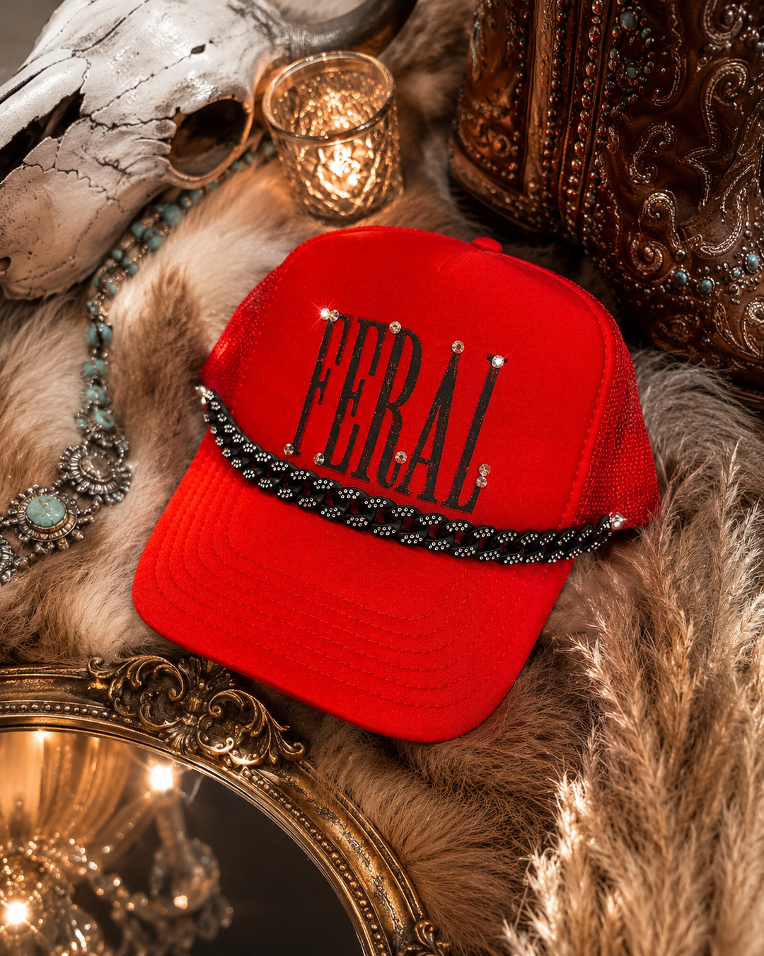Feral And Diamonds Trucker Hat Envy Stylz Boutique