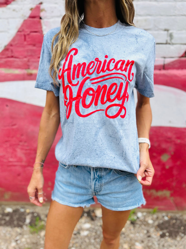 American Honey Puff Graphic T-shirt Envy Stylz Boutique