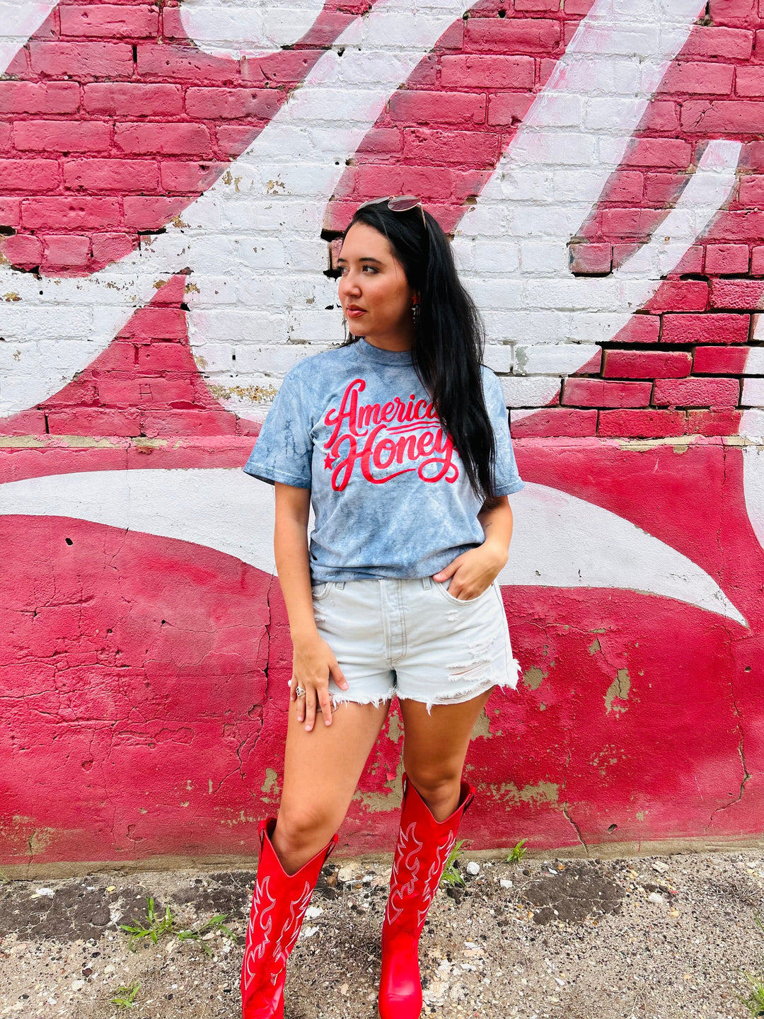 American Honey Puff Graphic T-shirt Envy Stylz Boutique