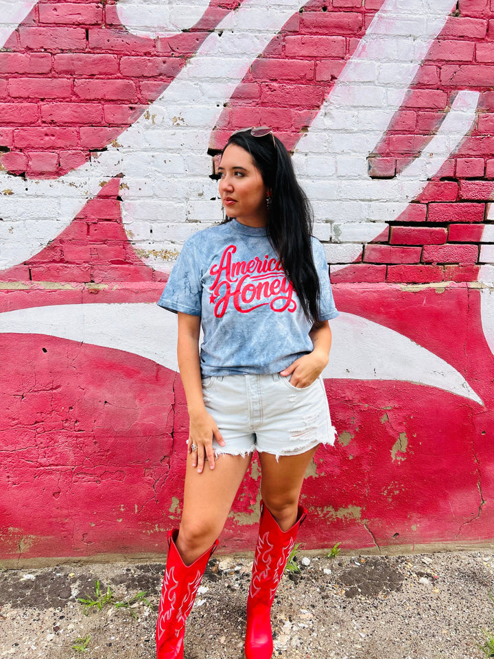 American Honey Puff Graphic T-shirt Envy Stylz Boutique
